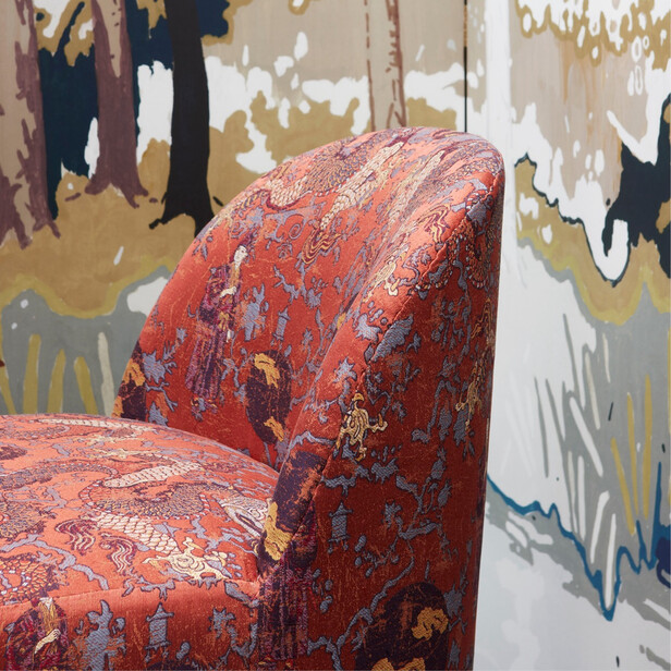 OPIUM – Țesătură Jacquard chinoiserie somptuoasă, inspirată de Orientul secolului XIX
