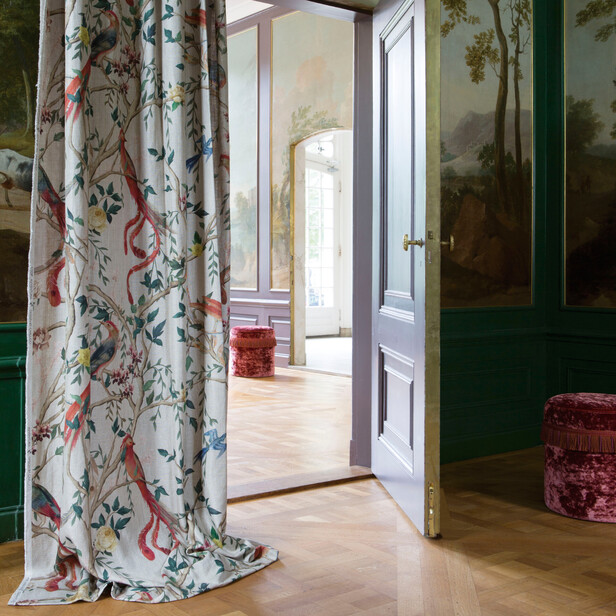 AVVENTURA – Țesătură chinoiserie din viscoză și in, de la Jab Anstoetz