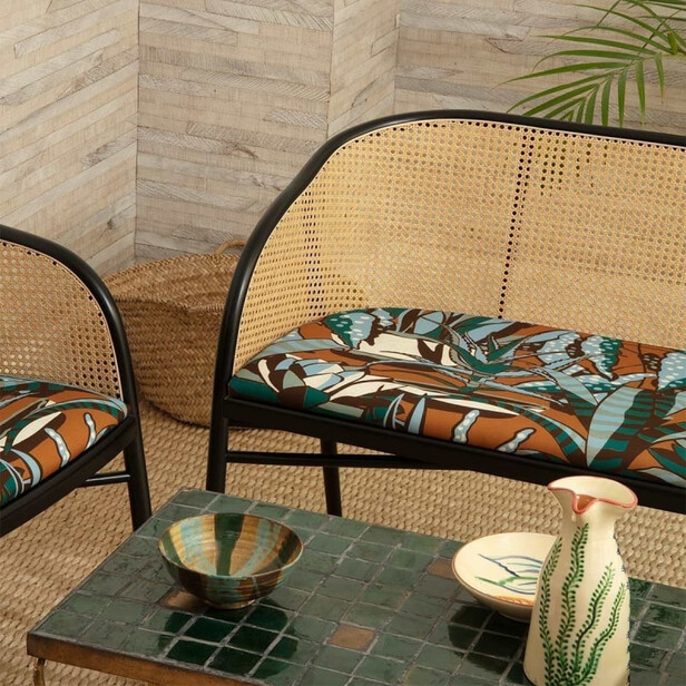 AGAVES – Țesătură decorativă din bumbac cu plante exotice, by Nobilis