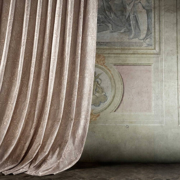 CHATEAU - Țesătură Jacquard Cu Ornament Clasic Ton Sur Ton Și Efect Patinat