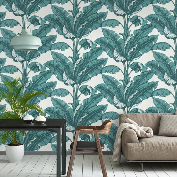 LA HAVANE – Tapet Nobilis cu frunze de bananier, stil tropical vintage