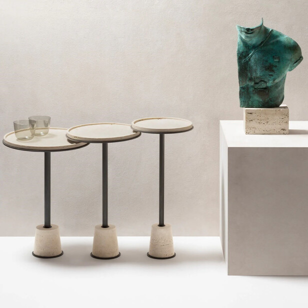 Set de 3 masute din marmura, SORRENTO by Giobagnara