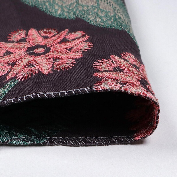 RUSHWORTH – Țesătură din in brodată cu flori stilizate pentru draperii