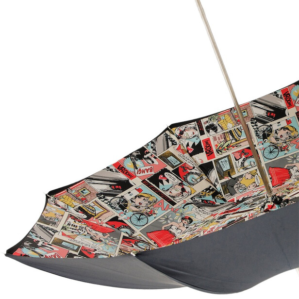 COMICS – Umbrelă damă neagră cu interior decor benzi desenate