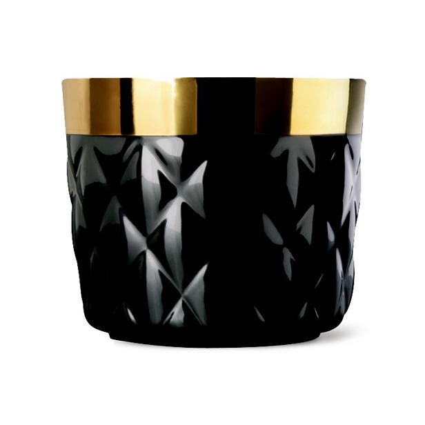 SIP OF GOLD – Pocal de șampanie BLACK CUSHION cu interior placat cu aur de 24K