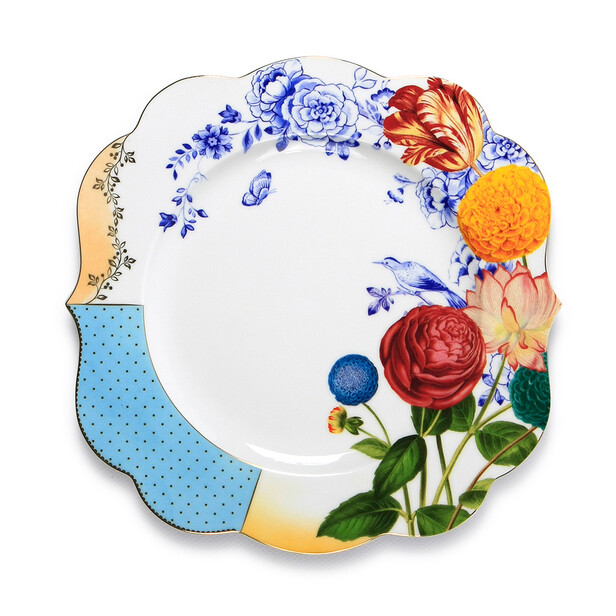 Set 6 farfurii pentru cina, decor floral multicolor ROYAL