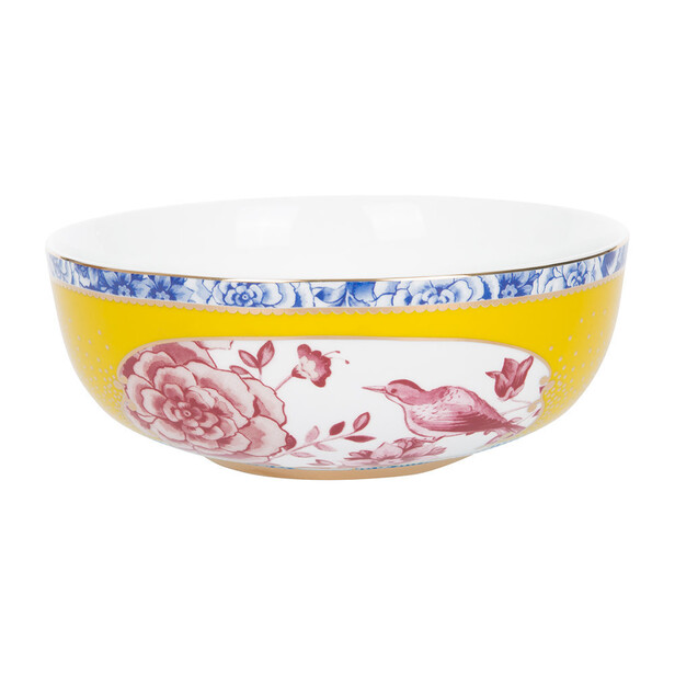Set 6 boluri multicolore S, decor cu pasari, ROYAL