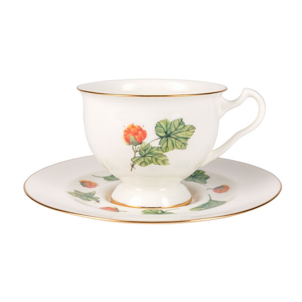 Serviciu de ceai pentru 6 persoane "FLOWERS AND BERRIES" by Imperial Porcelain Manufactory