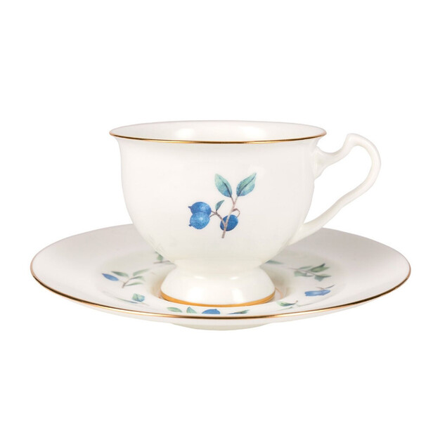 Serviciu de ceai pentru 6 persoane "FLOWERS AND BERRIES" by Imperial Porcelain Manufactory