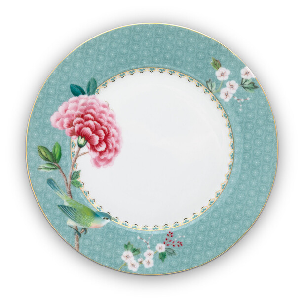 Set 6 farfurii pentru aperitive sau desert BLUSHING BIRDS blue