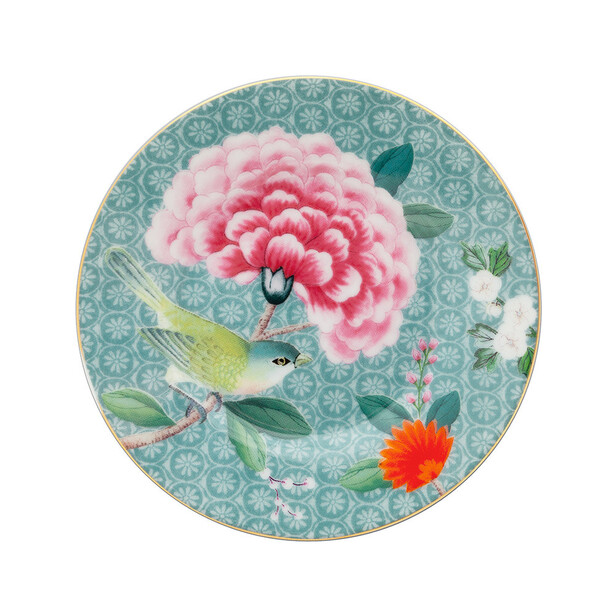 Set 6 farfurii XS, pentru canile de cafea sau espresso BLUSHING BIRDS blue