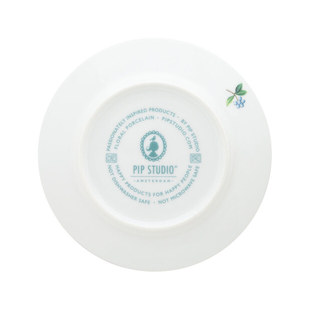 Set 6 farfurii XS, pentru canile de cafea sau espresso BLUSHING BIRDS blue