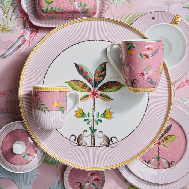 Platou cu picior pentru aperitive sau prajituri, LA MAJORELLE pink