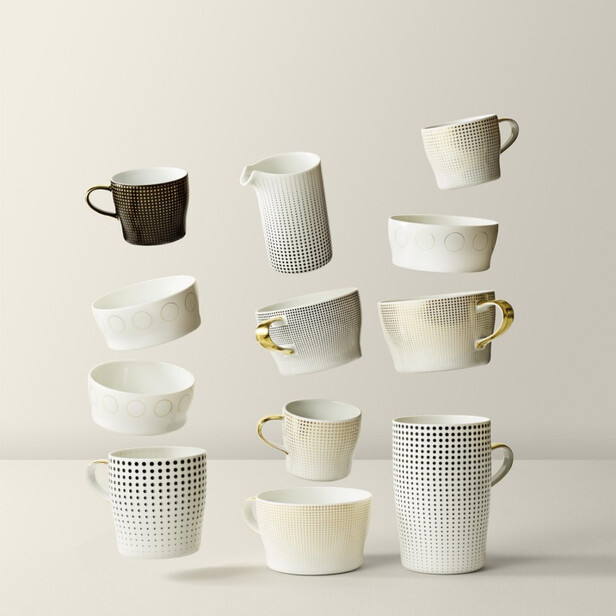 Ceasca pentru espresso cu farfurie AUREOLE CLAIR DE LUNE