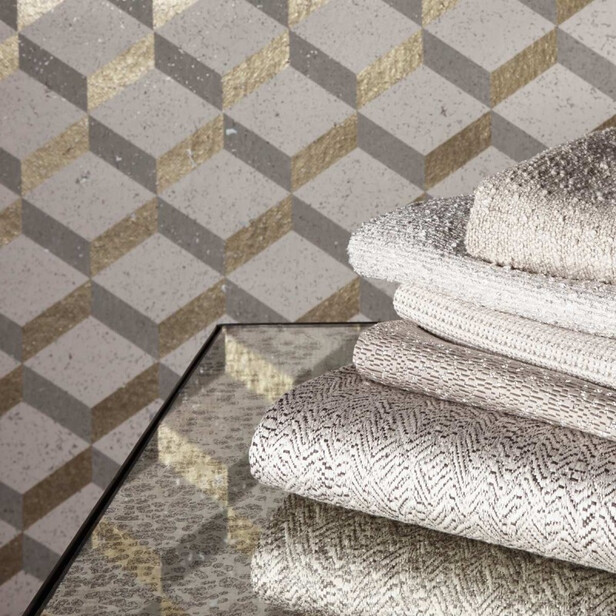 CORK SQUARE – Tapet Nobilis din plută 3D, stil Art Deco