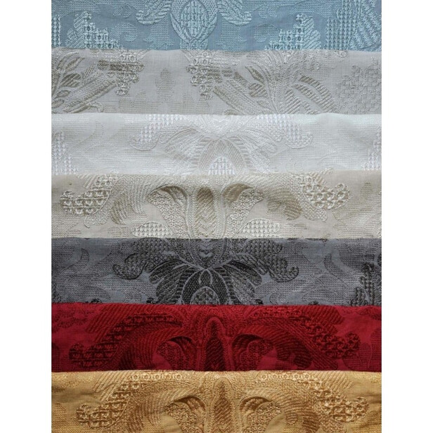GALLIERA – Țesătură brodată pe in, cu aspect de dantelă, pentru draperii elegante