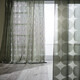 OPTICAL - Perdea Jacquard Semitransparentă Cu Motive Geometrice Circulare