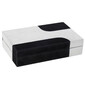 Joc de Poker din lemn de nuc si piele de caprioara, white/black, FLOW
