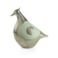 Statueta pasare din ceramica verde/bronz BIRD POP
