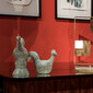 Statueta pui din ceramica verde POP LOW COCK
