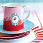 LOVE BIRDS RED STRIPES – Set 6 farfurii pentru aperitive din porțelan fin