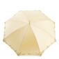 IVORY – Umbrelă damă bej cu mâner auriu și model floral aplicat