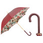 BORDEAUX – Umbrelă damă vișinie față dublă cu interior floral tropical