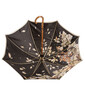 TIGER – Umbrelă damă verde cu mâner din bambus și interior decor vegetație tropicală și tigru
