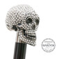 SWAROVSKI SKULL – Încălțător argintiu cu detalii negre | Pasotti