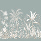 PAPILLONS Tapet Panoramic – Chinoiserie tropicală, vinil de lux