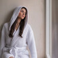 AURA Silver M – Halat de baie gofrat din bumbac 100%, lux și confort ca într-un spa de 5 stele