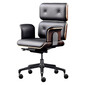 ARMADILLO 2 Scaun pentru birou din piele neagra - design Rainer Bachschmid