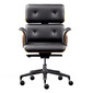ARMADILLO 2 Scaun pentru birou din piele neagra - design Rainer Bachschmid