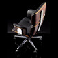 ARMADILLO 2 Scaun pentru birou din piele neagra - design Rainer Bachschmid