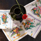 PESCIFLORA – Set de 4 șervete din in 100% cu flori și pești, Tessitura Toscana Telerie