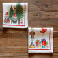 CHRISTMAS CAROL – Set de 4 șervete de masă din in, pentru Crăciun