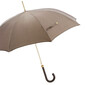 PIED DE POULE – Umbrelă damă din jaquard cu motiv houndstooth și mâner din piele cu nituri