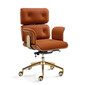 ARMADILLO 2 Scaun pentru birou din piele cognac - design Rainer Bachschmid