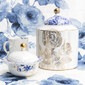 Borcan pentru biscuiti, decor floral ROYAL WHITE