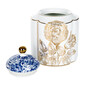Borcan pentru biscuiti, decor floral ROYAL WHITE