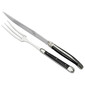 Set cutit si furculita pentru transat carne cu manere din Corn Negru BLACK HORN